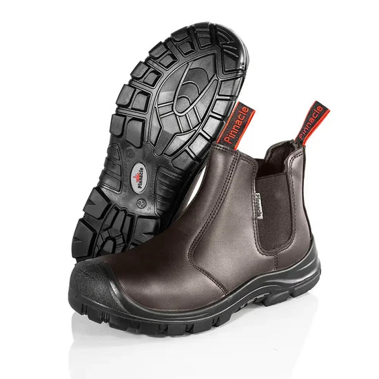 Pinnacle AUSTRA Chelsea Safety Boots - Black / Brown
